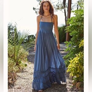 Free People Extratropical Maxi Dress Blue